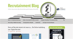 Desktop Screenshot of blog.recrutainment.de