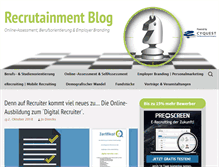 Tablet Screenshot of blog.recrutainment.de